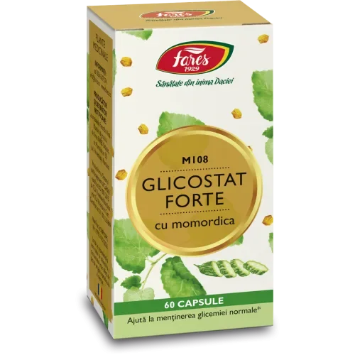 Glicostat Forte cu Momordica M108, 60 capsule, Fares