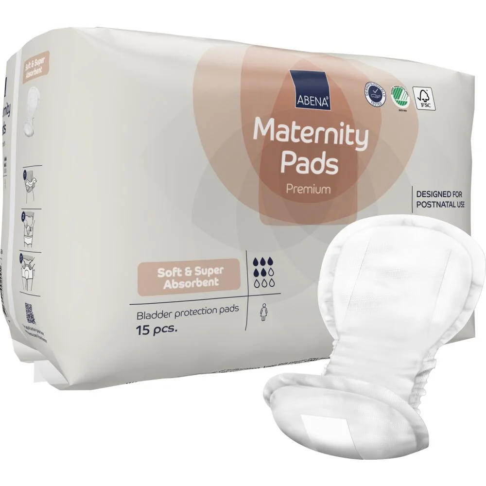 Absorbante post natale Maternity cu absorbtie 825ml, 15 bucati, Abena