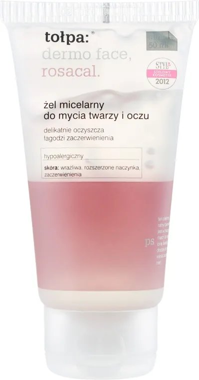 Gel micelar pentru ten sensibil si cuperoza Dermo Face Rosacal, 150ml, Tołpa
