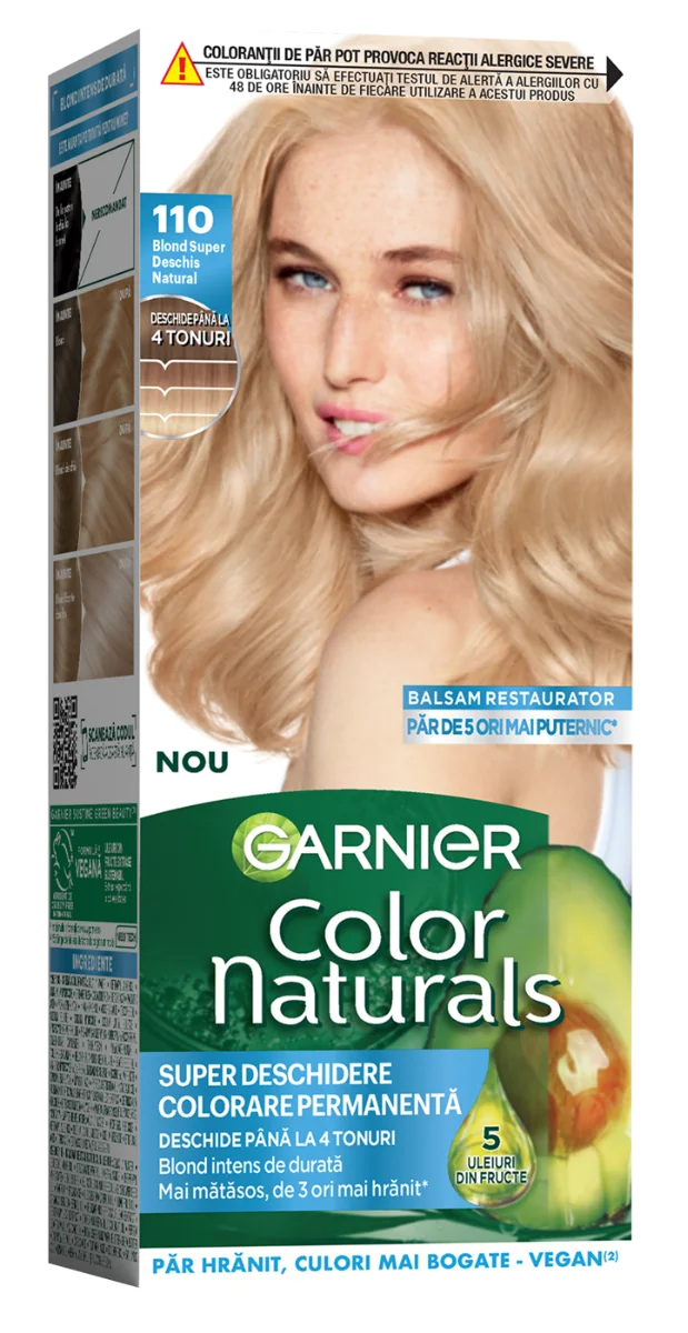 Vopsea de par permanenta Color Naturals 110 Blond Super Deschis Natural, 112ml, Garnier