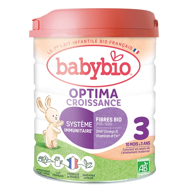 Lapte praf Optima 3 Croissance Bio, 800g, BabyBio