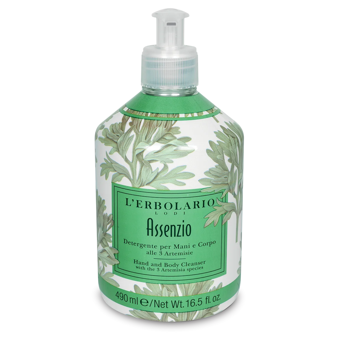 L'Erbolario Gel de dus pentru maini si corp Assenzio Editie Limitata 058, 490ml