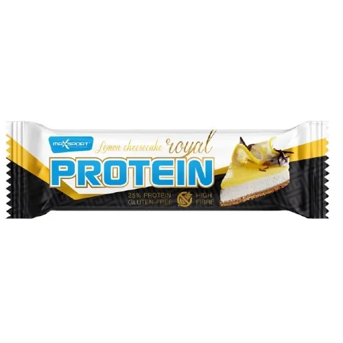 Baton proteic cu aroma de lamaie fara gluten, 60g, Maxsport