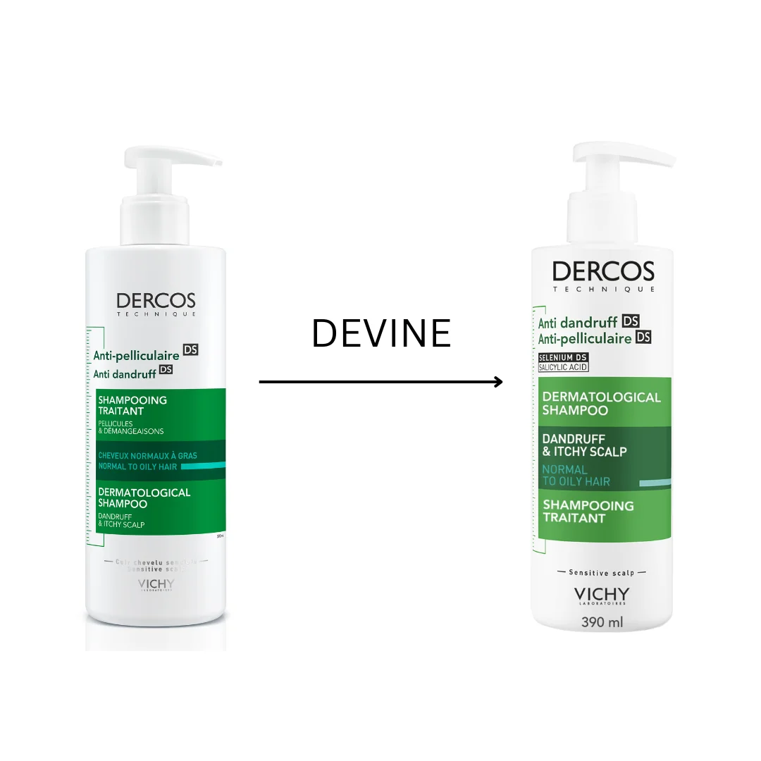 Sampon tratament anti-matreata grasa Dercos, 390ml, Vichy