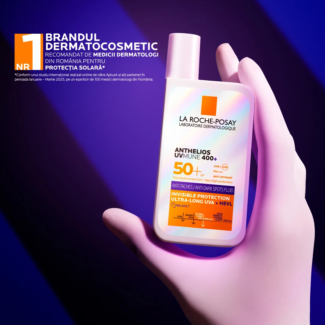 Fluid anti-pete pigmentare cu SPF50+ Anthelios UVMUNE 400+ HEVL, 50ml, La Roche-Posay