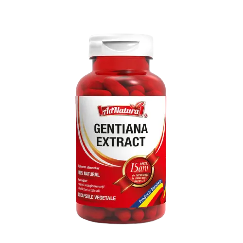 Extract de gentiana, 30 capsule, AdNatura
