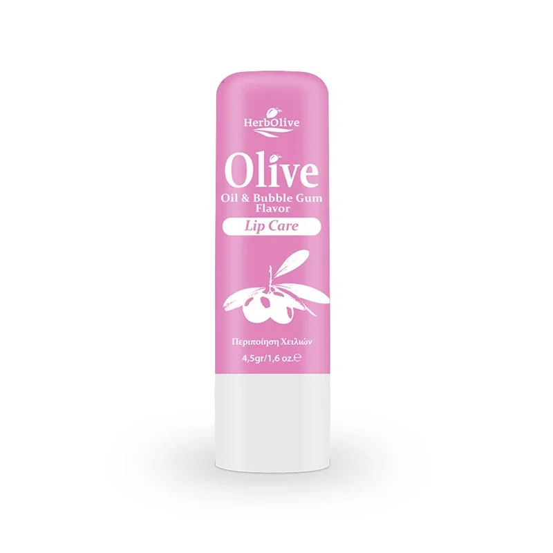 Balsam de buze cu ulei de masline si aroma de bubble gum, 4.5g, Herbolive