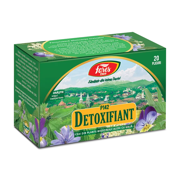 Ceai Detoxifiant P142, 20 plicuri, Fares