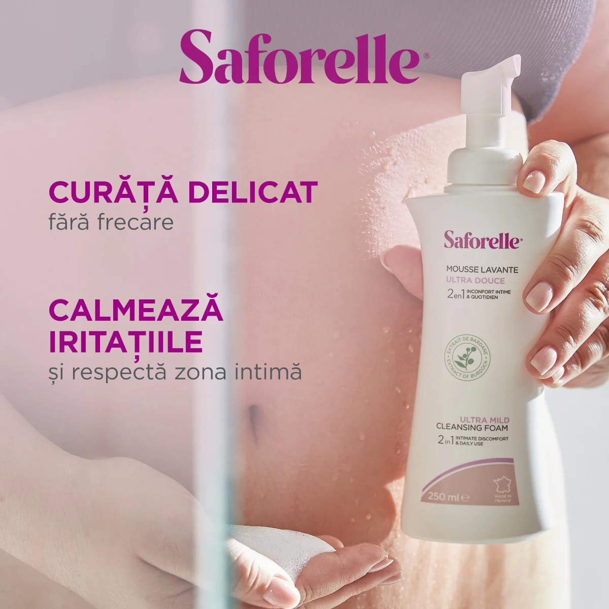 Spuma intima pentru curatare ultra delicata, 250ml, Saforelle