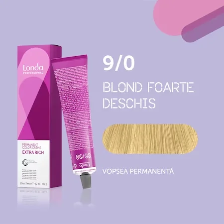 Vopsea de par permanenta 9/0 Extra Rich, 60ml, Londa Professional