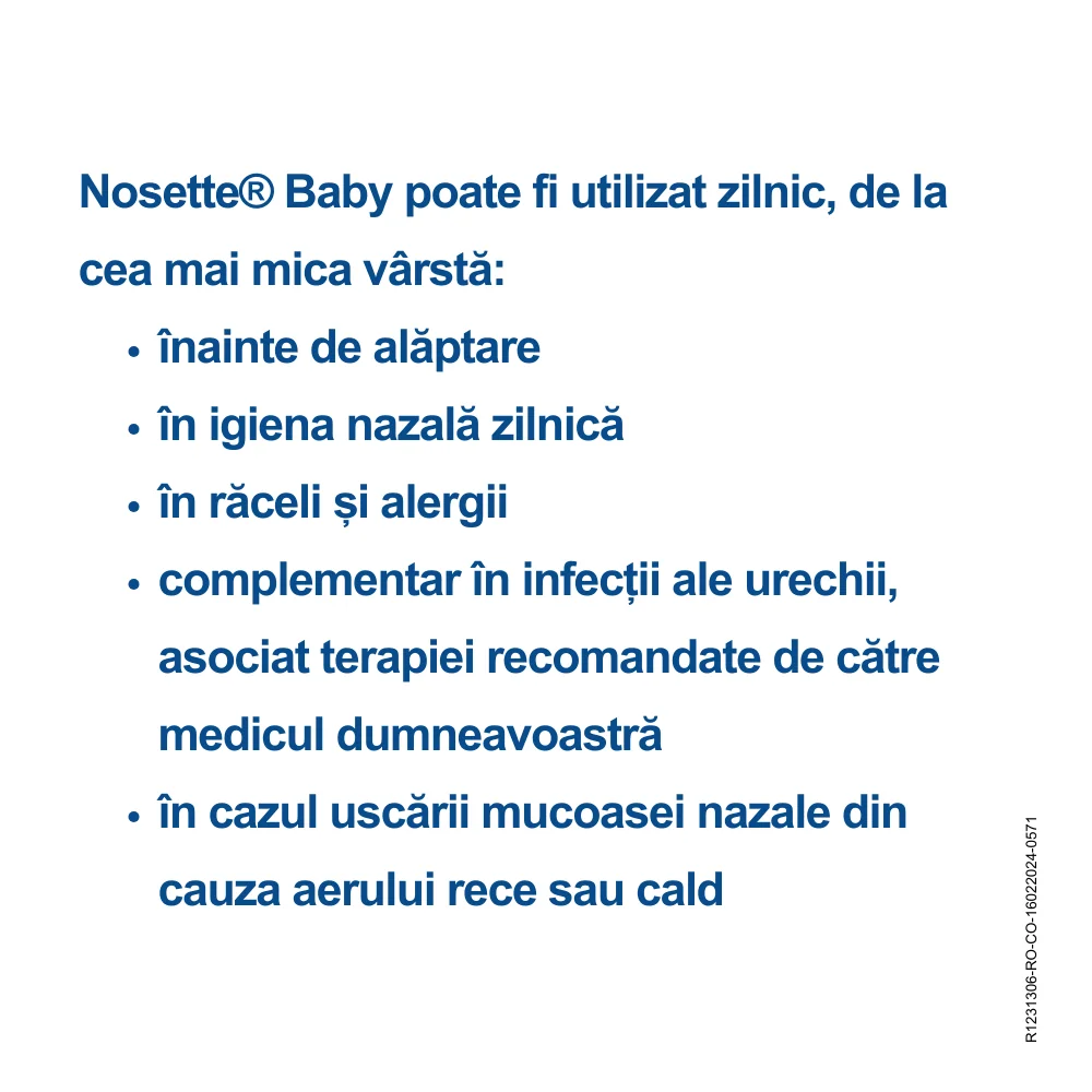 Nosette Baby spray nazal apa de mare izotonica, 50ml