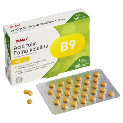 Dr. Max Acid folic 400 mcg​, 90 comprimate filmate