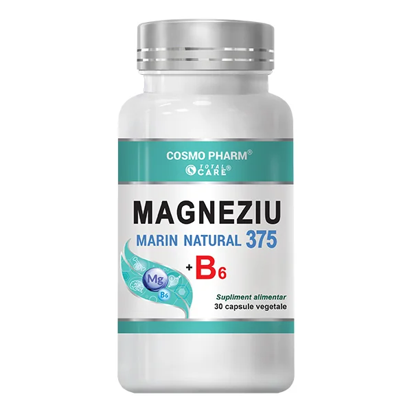 Magneziu 375mg + B6, 30 tablete, Cosmopharm