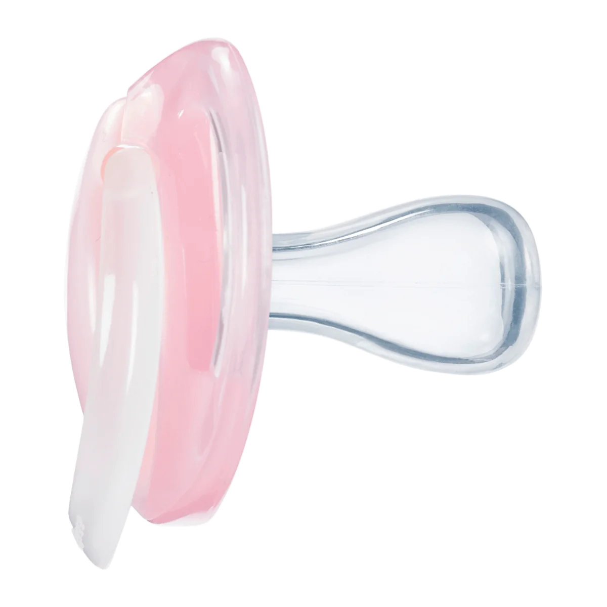 Suzeta ortodontica de noapte care lumineaza in intuneric pentru 0-6 luni Transparent/Roz, 2 bucati, Tommee Tippee