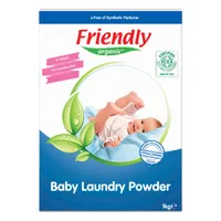 Detergent de rufe pudra pentru bebe, 1kg, Friendly Organic