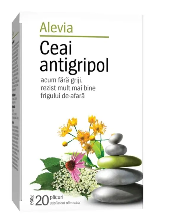 Ceai plante antigripol, 20 plicuri, Alevia