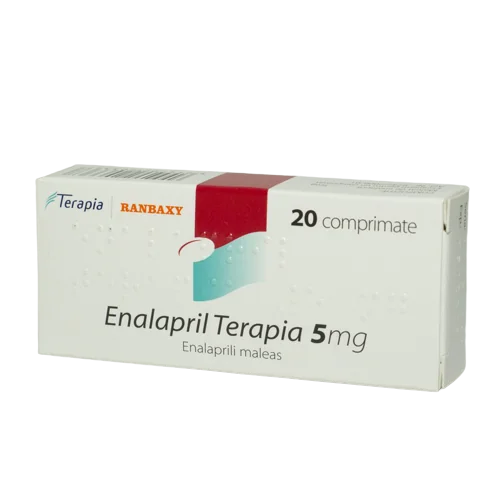 Enalapril 5mg, 20 comprimate, Terapia