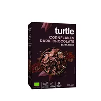 Fulgi de porumb inveliti in ciocolata neagra, 250g, Turtle