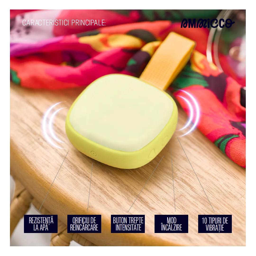 Mini vibrator cu 10 moduri de vibratie si functie incalzire My Massage, 1 bucata, Ammicco