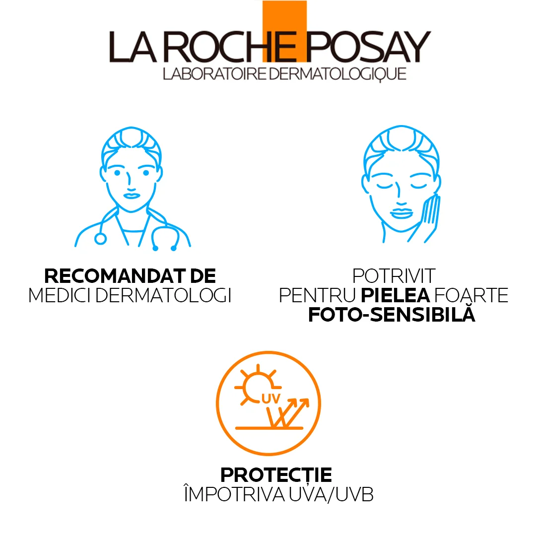 Spray invizibil reimprospatant SPF50+ Anthelios UVSport, 200ml, La Roche-Posay
