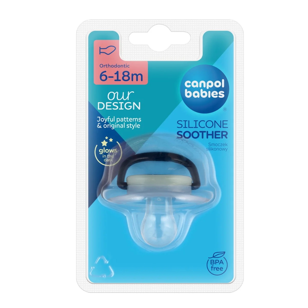 Suzeta ortodontica din silicon pentru 6 - 18 luni Night Dreams 22/501_NEW, 1 bucata, Canpol babies