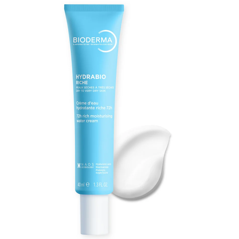Crema intens hidratanta pe baza de apa cu efect 72h pentru piele deshidratata uscata si foarte uscata Hydrabio Riche, 40ml, Bioderma