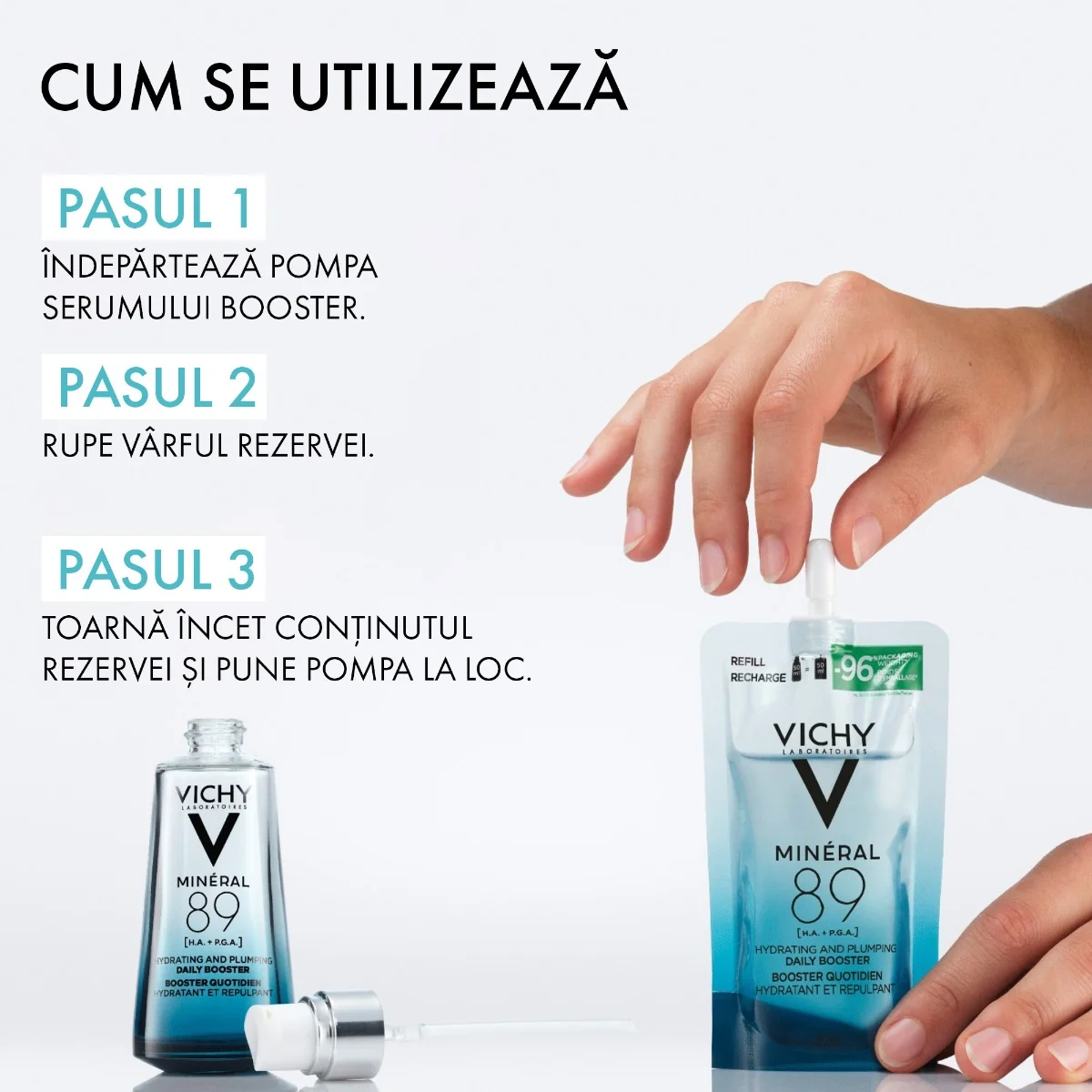 Rezerva booster gel zilnic Mineral 89, 50ml, Vichy