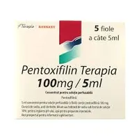 Pentoxifilin concentrat pentru solutie perfuzabila 100 mg/5 ml, 5 fiole, Terapia