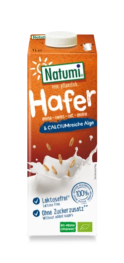 Bautura Bio fara zahar  din ovaz cu calciu, 1l, Natumi