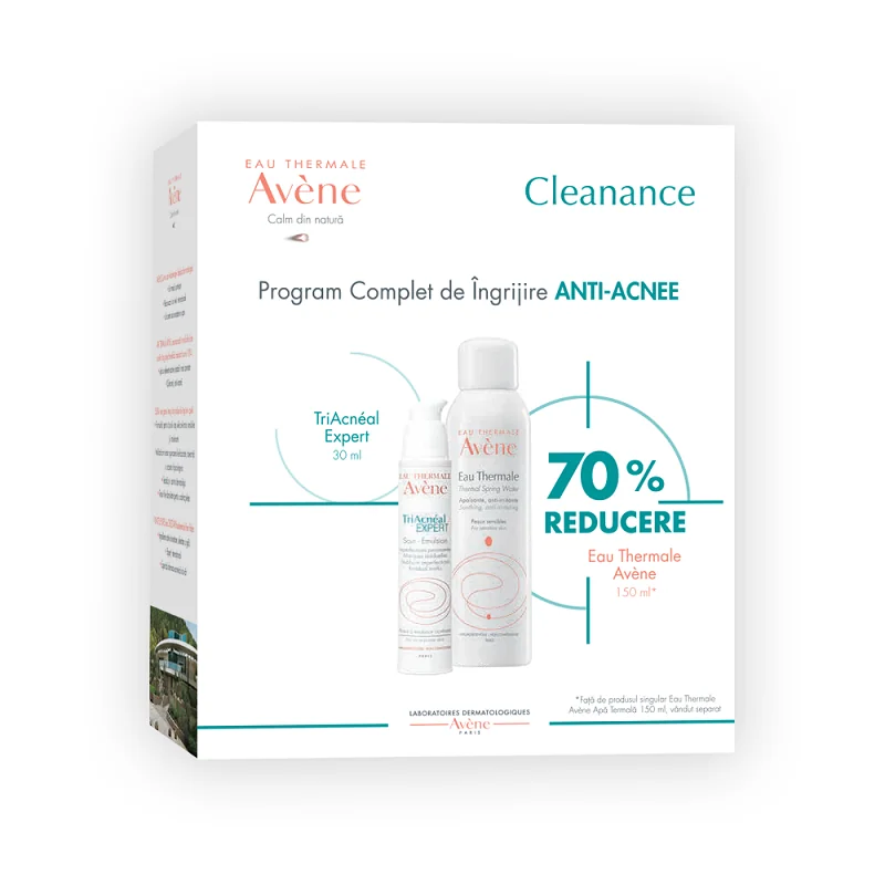 Pachet Emulsie ten acneic Triacneal Expert 30ml + 70% reducere Apa termala 150ml, Avene