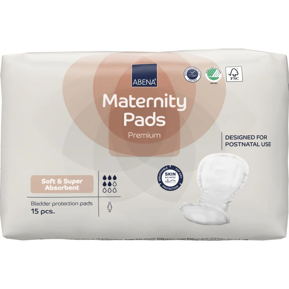 Absorbante post natale Maternity cu absorbtie 825ml, 15 bucati, Abena
