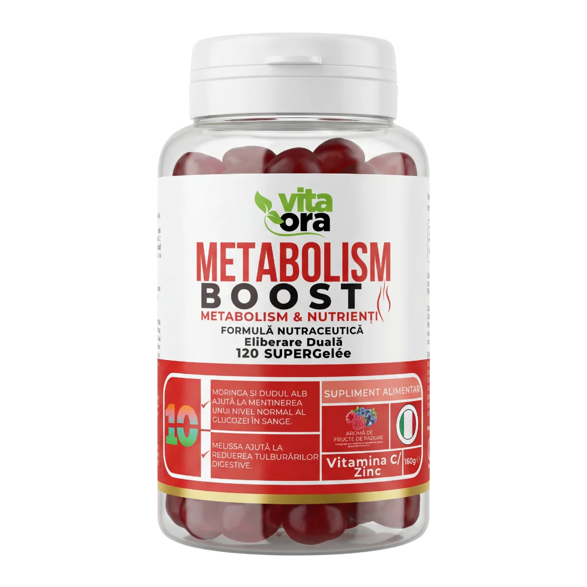  Suport pentru metabolism si energie Metabolism Boost, 120 jeleuri, Vita Ora