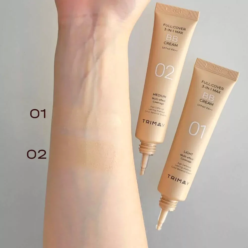 Crema de fata coloranta BB Cream SPF40 PA++ Full Cover 3-in-1 Max Light, 30ml, Trimay