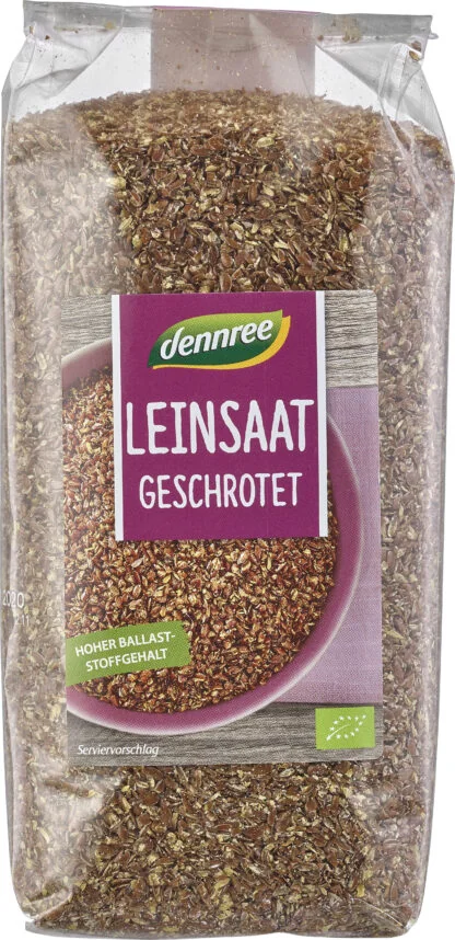 Seminte de in pisate bio, 400g, Dennree