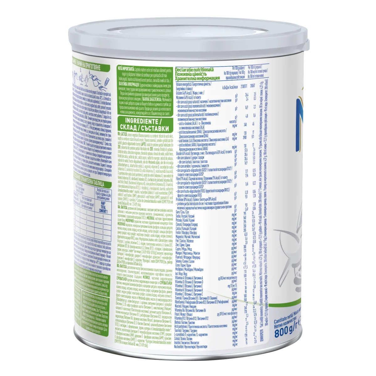 Formula de lapte praf Nan Expert Pro Total Confort 1, 800g, Nestle 