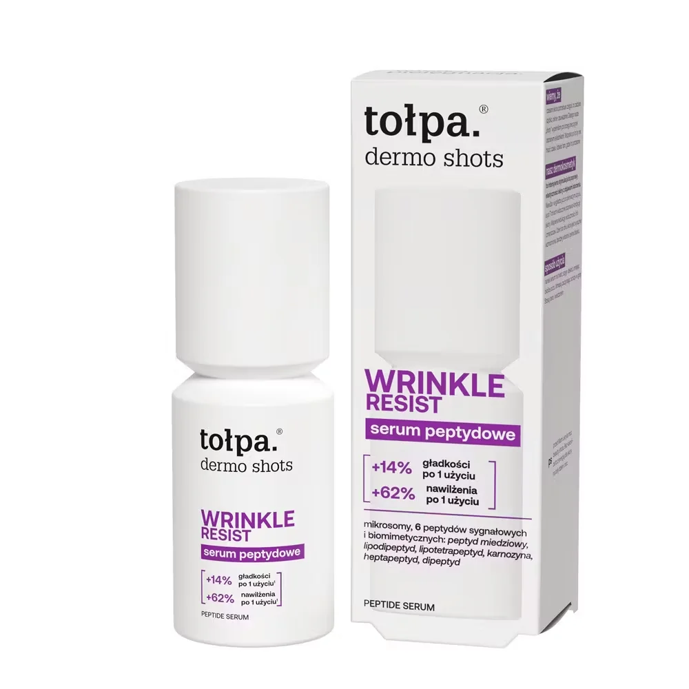 Ser facial cu peptide Dermo Shots Wrinkle Resist, 50ml, Tolpa
