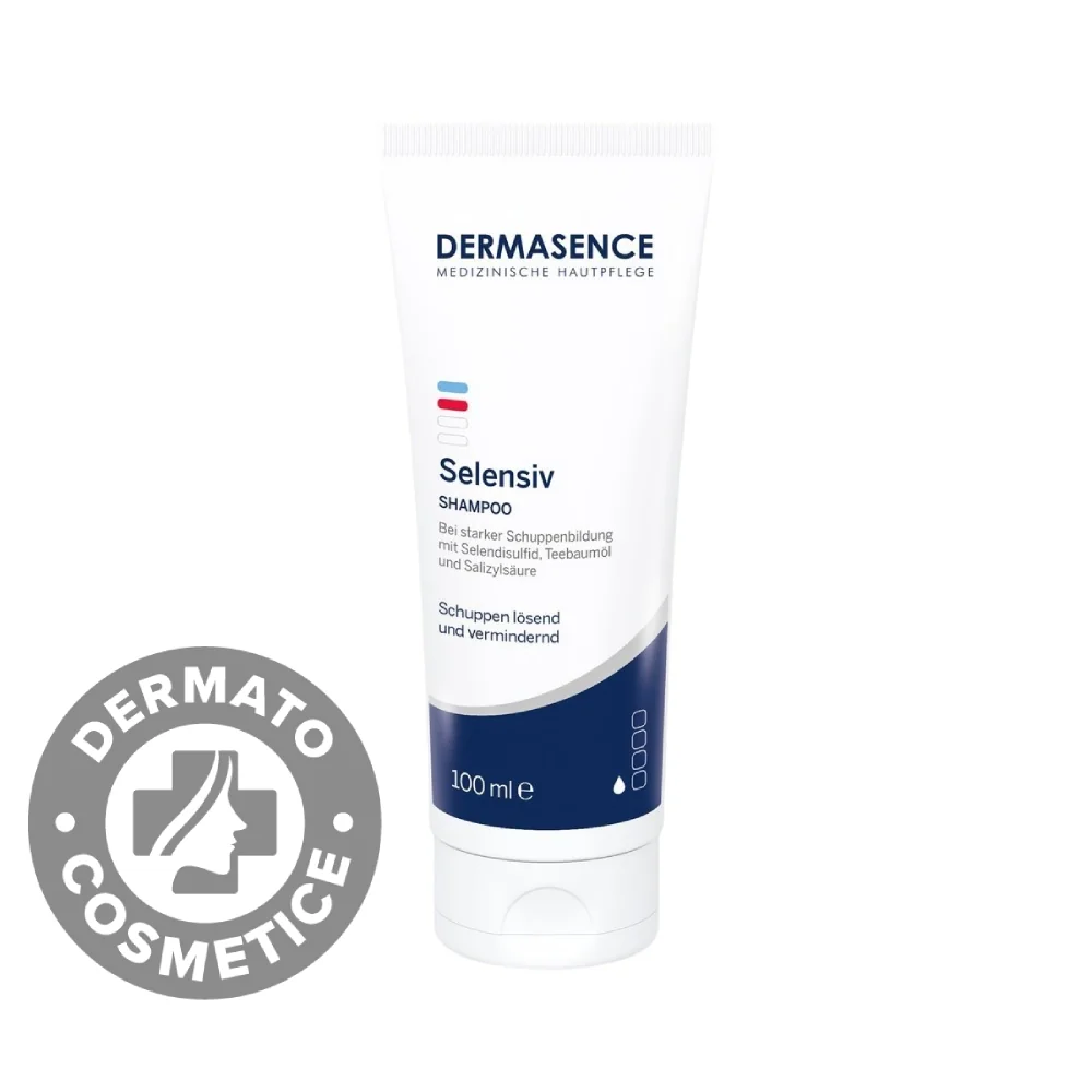 Sampon tratament anti-matreata pentru scalp iritat cu scuame Selensiv, 100ml, Dermasence