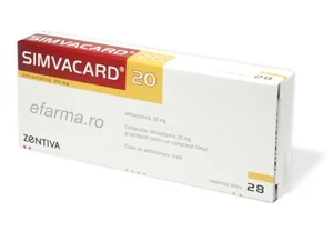 Simvacard 20mg, 28 comprimate filmate, Zentiva