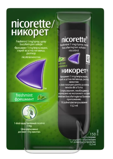 Prezentare spray nicorette Prezentare spray nicorette