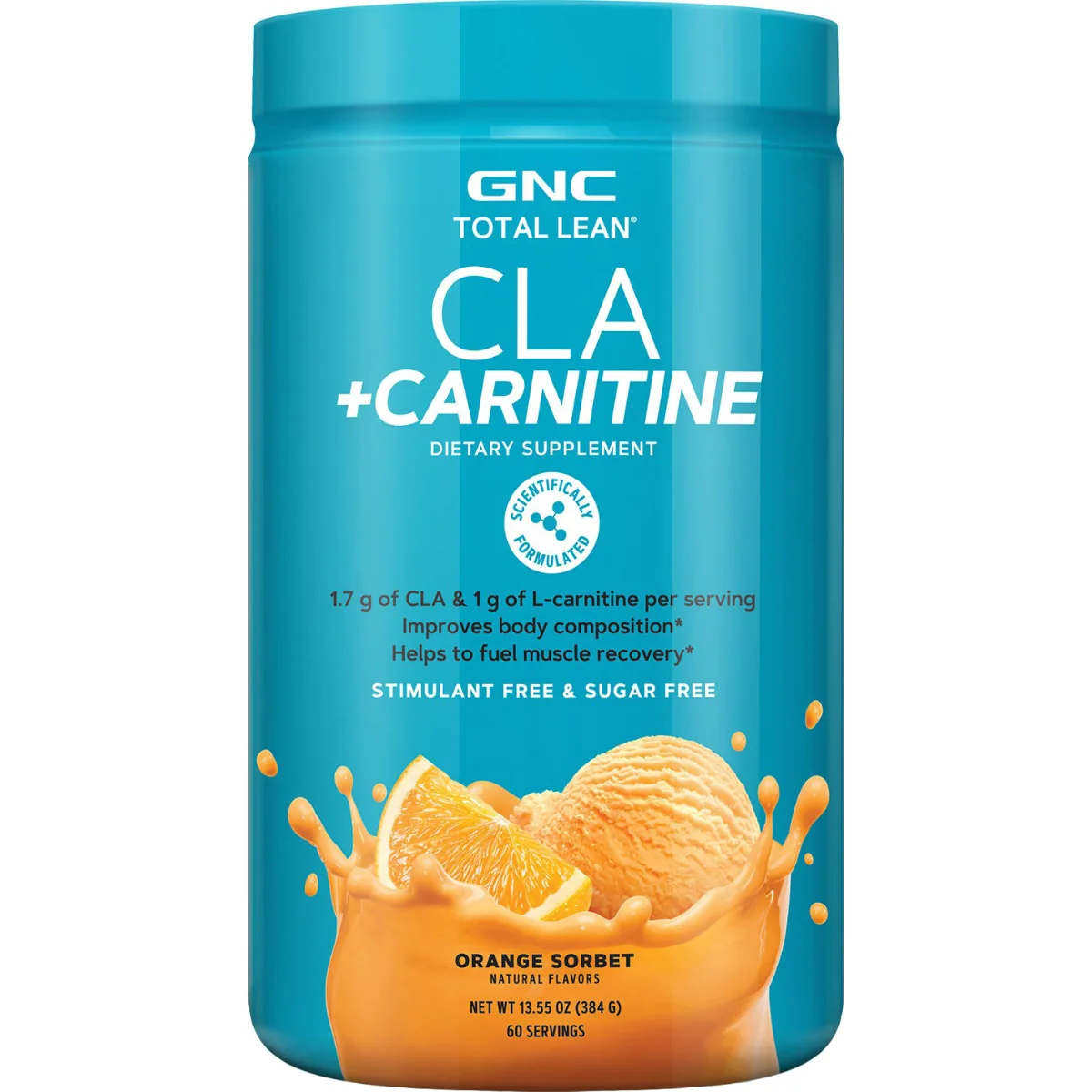 Acid linoleic conjugat si carnitina CLA + Carnitine Total Lean, 384g, GNC