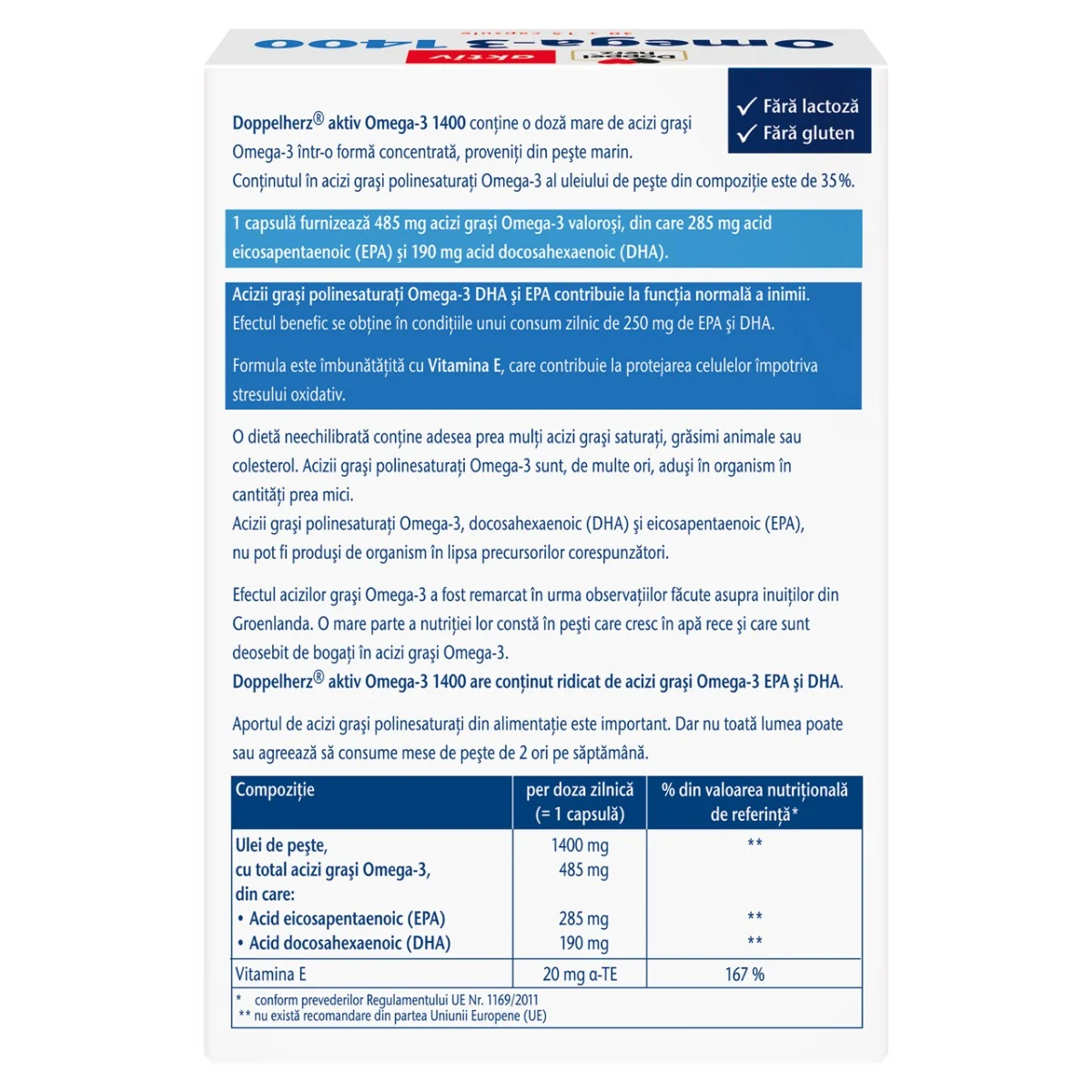 Omega 3 1400mg, 30 + 15 comprimate, Doppelherz