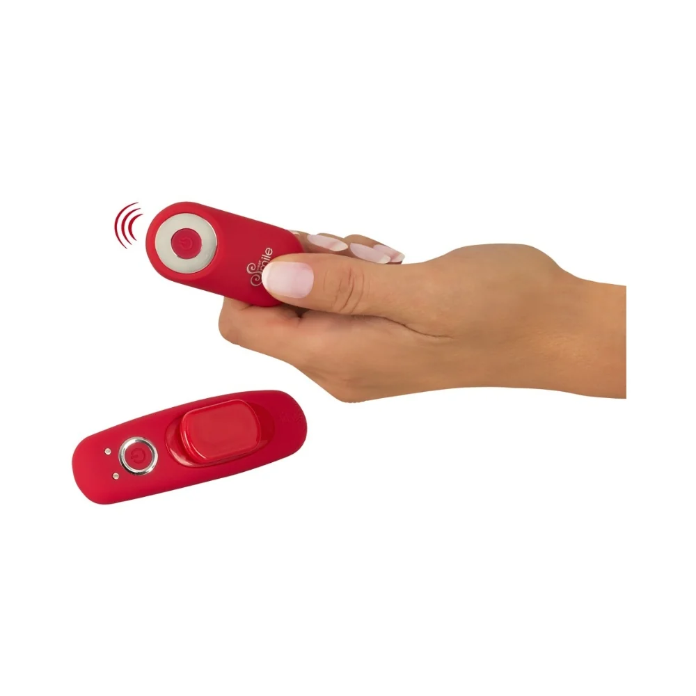 Vibrator clitoridian Panty Vibe rosu, 1 bucata, Sweet Smile