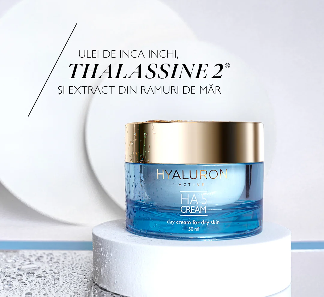 Crema de zi pentru ten uscat Hyaluron Active, 50ml, Nuance