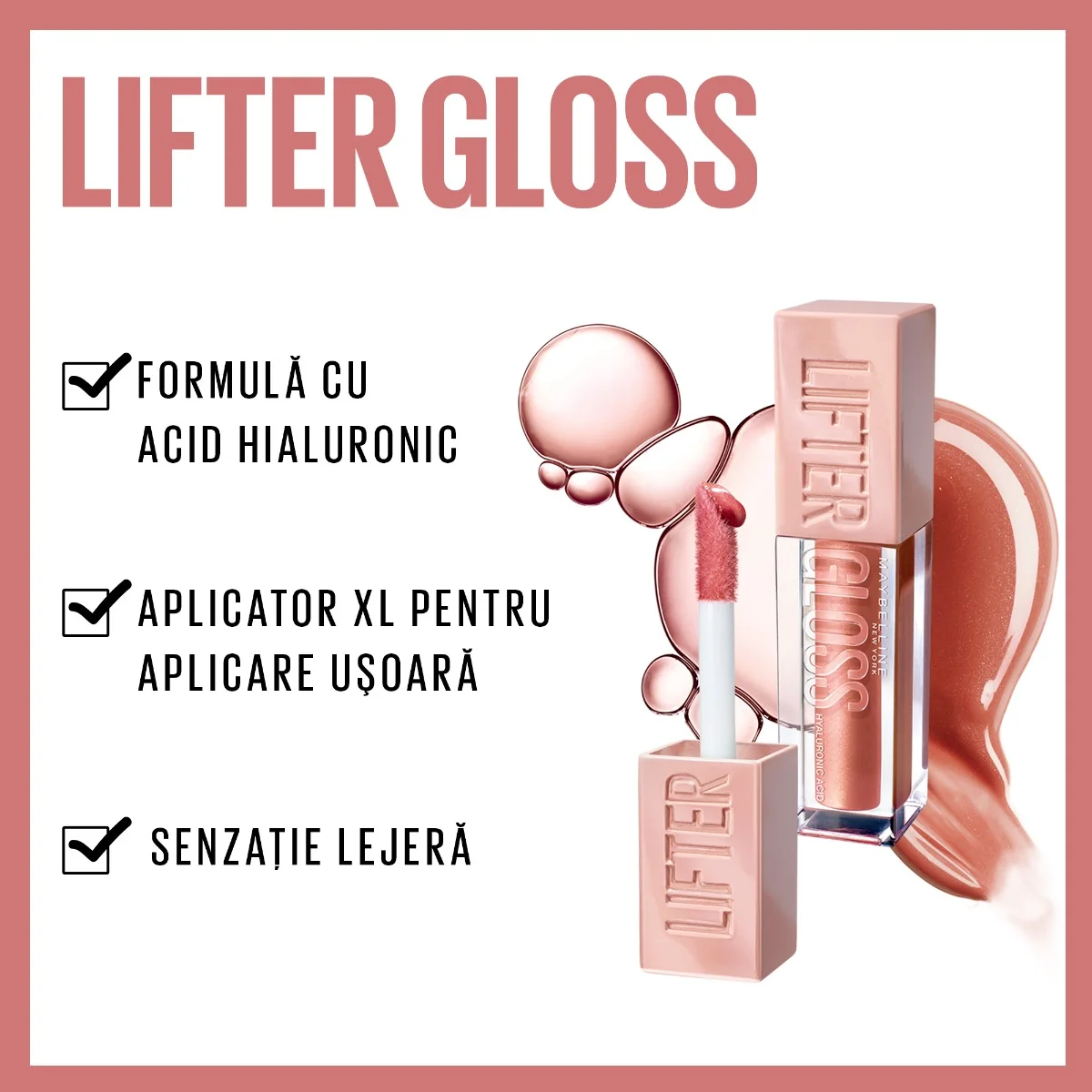 Luciu de buze Lifter Gloss 005 Petal, 5.4ml, Maybelline
