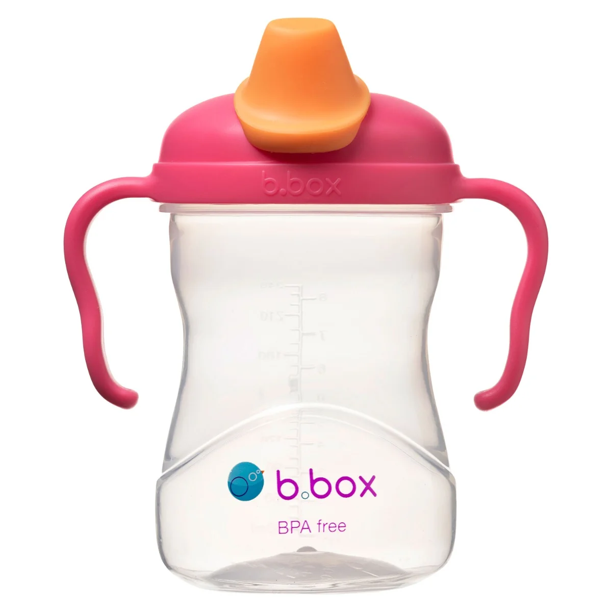 Cana de tranzitie cu cioc de silicon pentru +4 luni Roz, 240ml, Bbox