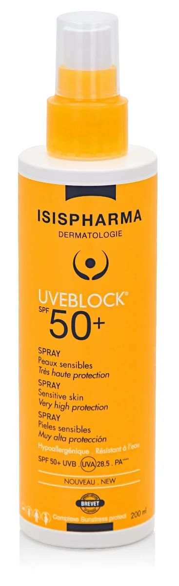 Spray cu protectie solara SPF50+ UVEBLOCK, 200ml, Isis Pharma