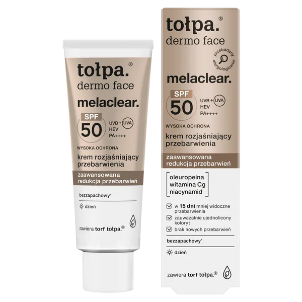 Crema iluminatoare anti-pete SPF 50 Dermo Face Melaclear, 40ml, Tolpa