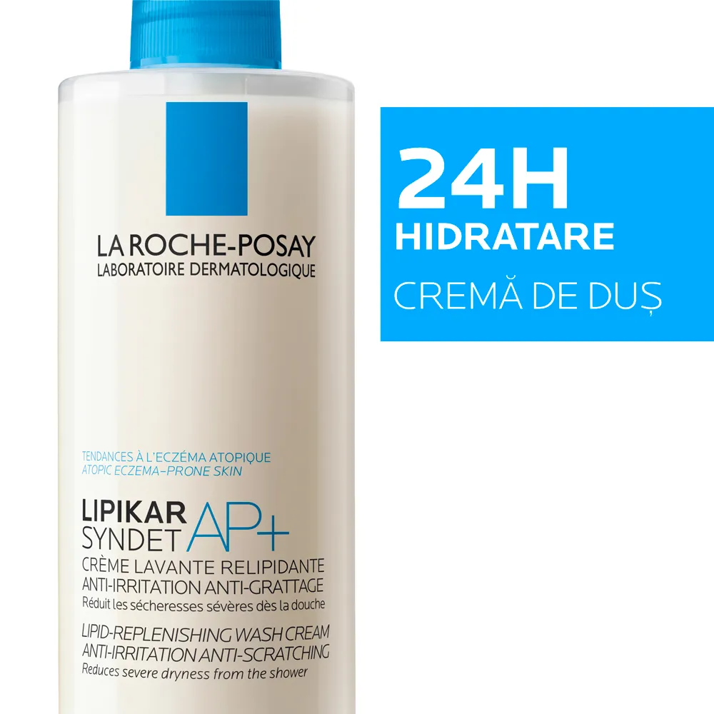 Gel de curatare anti-iritatii pentru pielea sensibila sau uscata Lipikar Syndet AP+, 400ml, La Roche-Posay 