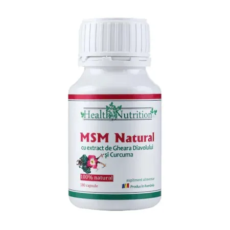 MSM capsule 100% naturale, 180 capsule, Health Nutrition