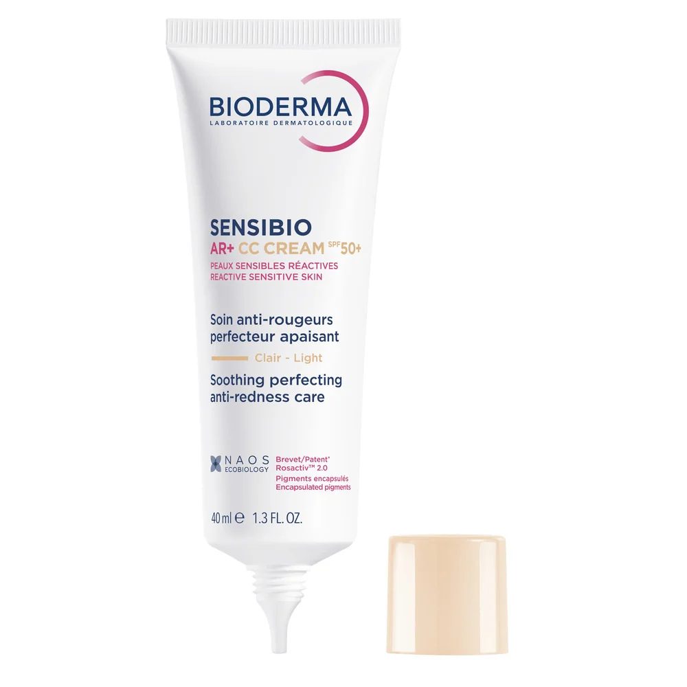 Crema corectoare cu protectie solara pentru piele reactiva cu roseata Sensibio AR+ CC Cream SPF 50+, 40ml, Bioderma